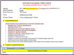 Program semester program semester tahun pelajaran 20 / 20nama sekolah: Download Rpp 1 Lembar Fisika Sma Smk Kelas 12 Semester 1 Situs Guru
