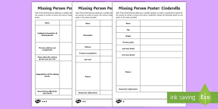 Download for free or buy for as low as $2.99. Missing Person Template Ela Teaching Resources Twinkl