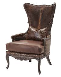 Massoud Western Leather Chair 141 Accent Arm Chairs Leather Occasional Chair Leather Chair