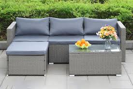 Garden sofa set that meets all the requirements for a comfortable, outdoor rest. 4 Seater Rattan Garden Sofa Set Deal Shop Wowcher