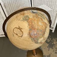 The diplomat globe with antique oceans stands an impressive 51 inches tall. Vintage Replogle World Globe On Stand Chairish