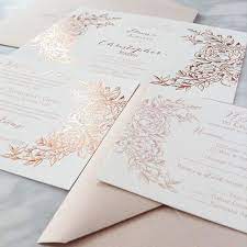 Coqui On Instagram Jaw Dropping Gorgeous Rose Gold Foil Custom Invitations By Classy Wedding Invitations Gold Wedding Invitations Modern Wedding Invitations