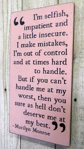 Marilyn Monroe Quote If You Can T Handle Me At My Worst Etsy Monroe Quotes Marilyn Quotes Marilyn Monroe Quotes