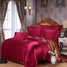 Black And Silver Bedding And Curtains Silk Satin Bedding Sets Luxury Russia Size Usa Size Gold Red Silver Chinese Duvet Cover Set Kids Purple Black Tea Bed Linens Luxury Luxury Bedding Bedding Sets