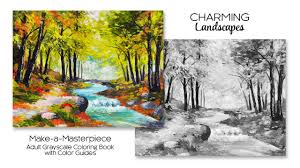 Search through 623,989 free printable colorings at getcolorings. Charming Landscapes Adult Grayscale Coloring Book With Color Guides Youtube