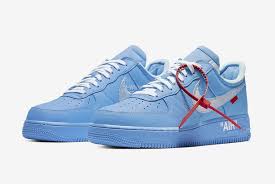 Nike Air Force 1 Low Off White Black White 2 0 Off White X Nike Air Force 1 Mca Ci1173 400 Release Date Nike Shoes Blue Nike Air Shoes Nike Air Force