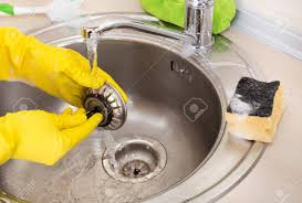rubber gloves cleaning kitchen