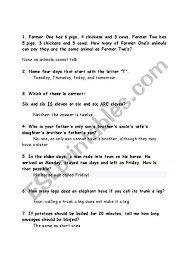 Check spelling or type a new query. Brain Teasers Funny Iq Test Esl Worksheet By Tw Karen