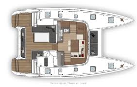 New Lagoon 40 Deck And Salon Layout Catamaran Boat Layout