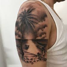 Palm Tree Tattoo 115 Palm Tree Tattoo Men Flower Tattoo Tree Tattoo