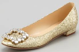 Free shipping promotion is only valid for shipping addresses in the united states excluding alaska, hawaii, us virgin islands, puerto rico, guam, military and air force bases. Sparkly Gold Wedding Shoes Pointed Ballet Flats