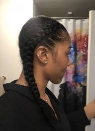 French braids hairstyles can help you pull all your hair into a style even if the hair is too short to be pulled into a ponytail. French Braids On Natural Hair Black Hair Tribe