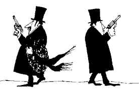 Risultati immagini per duello western caricatura   jpg