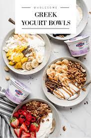 4 Greek Yogurt Bowls That Keep You Feeling Full Garnish Glaze Recipe Greek Yogurt Recipes Breakfast Yogurt Recipes Breakfast Yogurt Bowl Recipe