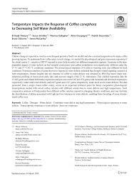 Securitization of loans made loan servicing less profitable for banks. Pdf Temperature Impacts The Response Of Coffea Canephora To Decreasing Soil Water Availability