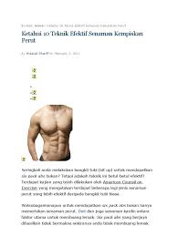 Sudah penat mengamalkan senaman untuk kempiskan perut & berdiet tapi masih buncit? Senaman Mengempiskan Perut