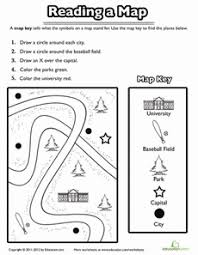 Using A Map Key Worksheet Education Com Social Studies Worksheets Social Studies Maps Geography Worksheets