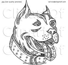 Clipart Of A Panting Pit Bull Dog In Black And White Zentangle Design Royalty Free Vector Illustration By Patrimonio 1533892 Bully dogs and toilet paper. clipart of a panting pit bull dog in