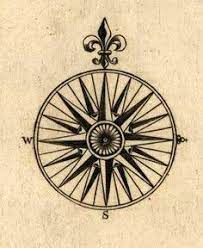 Fleur de lis | Compass tattoo, Compass tattoo design, Compass rose design