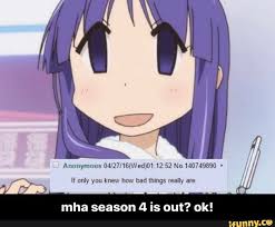 Mha Season 4 Is Out Ok Ifunny Memes Popular Memes Season 4 Google admitting to election meddling. mha season 4 is out ok ifunny