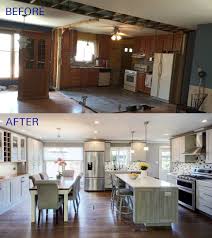 Before And After Of This Beautiful Open Concept Kitchen The Before Picture Was Taken Right After Home Remodeling Open Concept Living Room Open Concept Kitchen To open up the space the homeowners removed two walls as well as pocket doors, which separated the before: