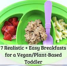 Even the pickiest eaters will love these. 7 Realistic Easy Breakfasts For Vegan Plant Based Toddler Baby Food Recipes Easy Breakfast Vegan Meal Plans