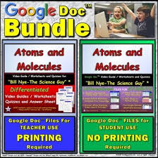 You can do the exercises online or download the worksheet as pdf. Video Guide Quiz For Bill Nye Atoms And Molecules Zipped Bundle Quizzes And Answers Science Guy Middle School Science