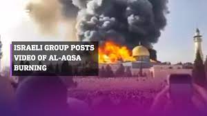 An Israeli extremist group called Temple Mount Activists posted a video of  Al-Aqsa Mosque engulfed in flames, with a caption warning that its  destruction is “coming soon”. The group advocates for building
