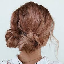 65 Cute Bun Hairstyles For Women To Get In 2020 Medium Length Hair Styles Medium Hair Styles Short Hair Updo