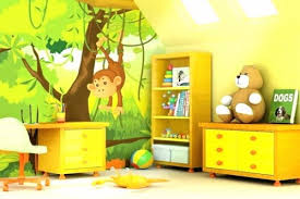 13 adorable cartoon inspired bedroom design ideas for kids. Kids Bedroom Wallpaper Room Cartoon Furniture Interior Design Yellow Wallpaper Nursery 1362928 Wallpaperkiss