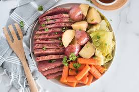 Rinse the corned beef brisket off and add it to the instant pot. Instant Pot Corned Beef And Cabbage Pressure Cooking Today
