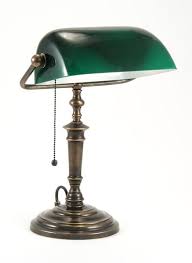 Classic Bankers Lamp With Glass Green Shade Is Hand Made In England From Solid Brass Supplied By Luxury Lighting B Bankers Lamp Modern Lamp Bankers Desk Lamp