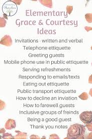 Grace Courtesy As Practical Life On The Second Plane Of Development Some Br Montessori Elementary Classroom Montessori Elementary Montessori Practical Life