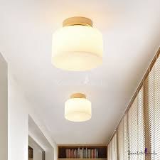 Get 5% in rewards with club o! Drum Flushmount Lighting Modern White Glass 1 Light Hallway Ceiling Flush Mount In Brass In 2020 Modern Lighting White Glass Hallway Ceiling