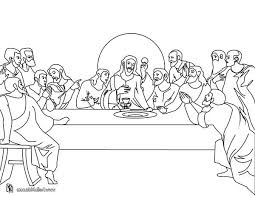 This one has an angel. Jesus And His Twelve Disciples In Last Supper Coloring Page Coloring Sun
