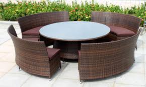 Furniture Round Dining Table Set Wicker Chaise Bench White Outdoor Wicker Patio Furniture Outdoor Wicker Furniture Discount Patio Furniture