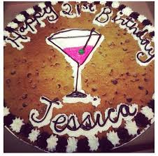 21st Birthday Cookie Cake Ideas Cute 21st Birthday Cookie Cake With A Martini Glass Could Do With Any Kind Of Alcohol 21st Birthday Cakes Cookie Decorating Cookie Cake Birthday