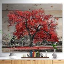 Overstock Com Online Shopping Bedding Furniture Electronics Jewelry Clothing More In 2021 Landscape Prints Tree Painting Canvas Red Tree