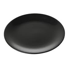 Noir mat sur assiette rouge dimensions moulure: Assiette Plate Gres Noir Vaisselle La Foir Fouille