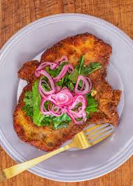 Rachael S Pork Paillard With Warm Winter Greens Salad Pork Cutlet Recipes Pork Dishes Food Network Recipes