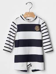 Stripe Rashguard One Piece Product Image Baby Boy Bathing Suit Baby Swimsuit Boy Baby Swimsuit