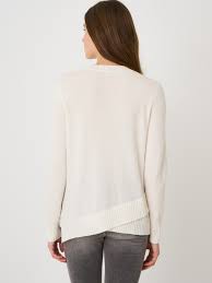 Repeat Cashmere Organic Cashmere Sweater With Diagonal Hem