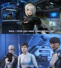 2b Honest You Look Retarded Mass Effect Andromeda Know Your Meme
