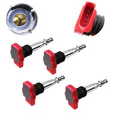 4pcs Car Ignition Coil For Audi A4 A5 A6 A8 Q7 Q5 R8 Vw Touareg 2007 2008 2009 2010 06e905115d 06e905115e 06e905115c 06e905115b Auto Replacement Parts