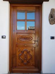 Porte D Ingresso In Legno Noce E Abete Falegnameria F Lli Quinson