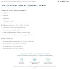Traditionally, fourth grade marks the transition from learning to read, to reading to learn. Quiz Worksheet Scientific Method Facts For Kids Study Com