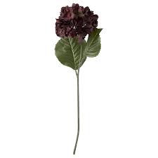 Artificial flower row · style: Smycka Artificial Flower In Outdoor Hydrangea Dark Red 60 Cm Ikea