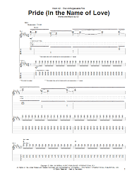 Pride In The Name Of Love By U2 Guitar Tab Guitar Instructor