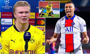 Born 21 july 2000) is a norwegian professional footballer who plays as a striker for bundesliga club borussia dortmund and the norway national team.a prolific goalscorer, haaland is recognised for his pace, athleticism and strength, earning him the nickname, 'the terminator' by many of his admirers. Erling Haaland Admits Kylian Mbappe S Hat Trick Heroics Vs Barcelona Inspired Him During Sevilla Win Daily Mail Online