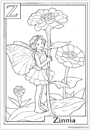 All ten are completely free! Letter Z For Zinnia Flower Fairy Coloring Pages Alphabet Coloring Pages Coloring Pages For Kids And Adults
